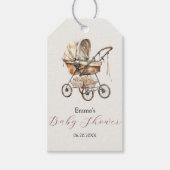Old Fashion Baby Carriage Blume Soft Pastell Geschenkanhänger (Vorderseite)