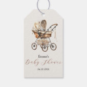 Old Fashion Baby Carriage Blume Soft Pastell Geschenkanhänger (Rückseite)