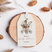 Old Fashion Baby Carriage Blume Soft Pastell Geschenkanhänger