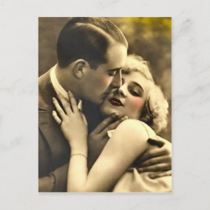Old Fashion Couple Postcard Postkarte