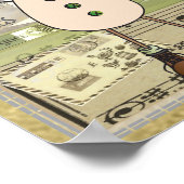 Old Fashion Green Snowman Poster (Ecke)