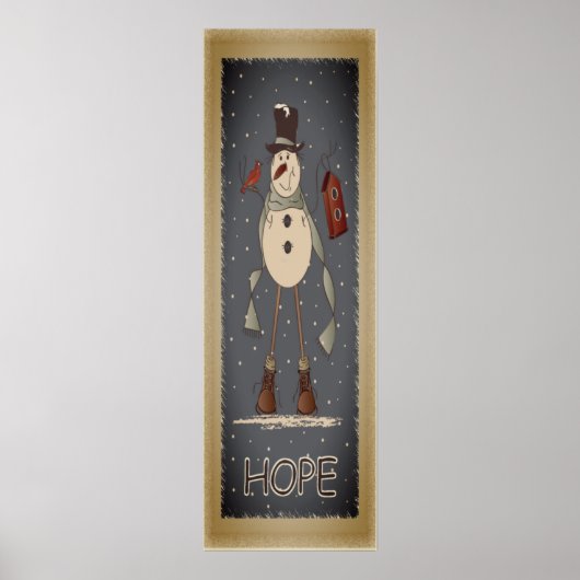 Old Fashion Hope Snowman | Christmas Poster (Vorne)