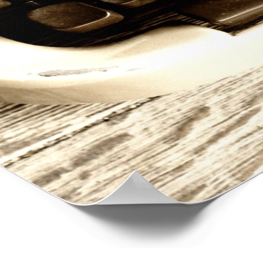 Old Fashion Liebe - Schreibmaschinenplakat Poster (Ecke)