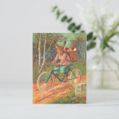 Old Fashion Oaster Bunny Feiertagspostkarte (Stehend Vorderseite)