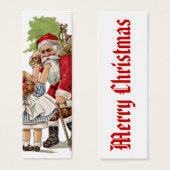 Old Fashion Santa LIEBE Note oder Geschenkkarte (Vorne & Hinten)