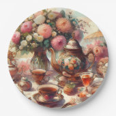Old Fashion Tea Party  Pappteller (Vorderseite)
