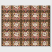 Old Fashion Weihnachten Weihnachtsmann Geschenkpapier (Flach)