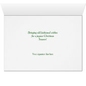 Old Fashion Weihnachtsmann wünscht Weihnachten (Innenansicht Horizontal (Unten))