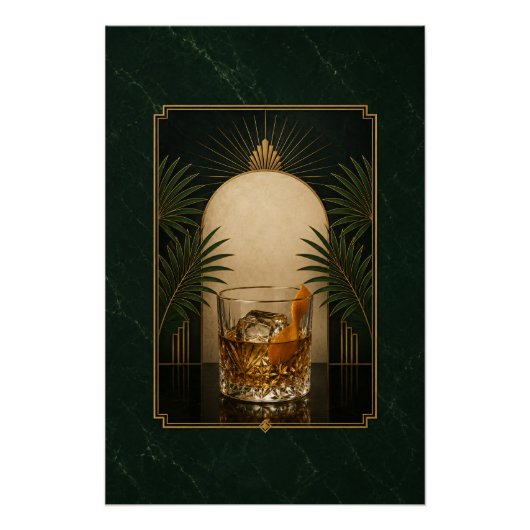 Old Fashioned Art Deco Poster | Druckbare Speakeas (Vorderseite)