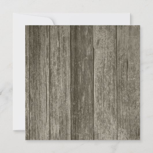 Old Fashioned Barn Wood Chalkboard Country Wedding Einladung (Rückseite)