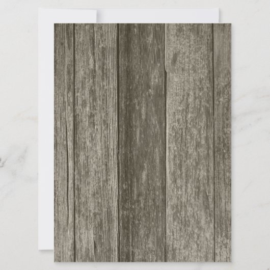 Old Fashioned Barn Wood Chalkboard Country Wedding Einladung (Rückseite)