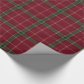 Old-Fashioned Charm Holiday Plaid Geschenkpapier (Ecke)