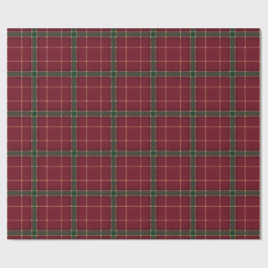 Old-Fashioned Charm Holiday Plaid Geschenkpapier (Flach)