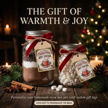 Old fashioned Christmas cocoa sign