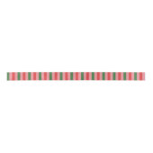 Old Fashioned Christmas Stripes Red Green Pink Satinband (Vorderseite)