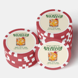 Old Fashioned Cocktail Junggesellen-Wochenende Pokerchips