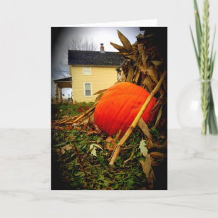„Old-Fashioned Fall Harvest" Erntedankfest-Karte Karte
