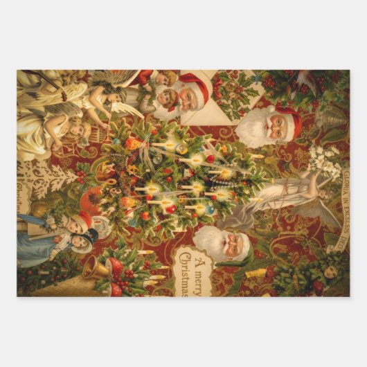 Old-Fashioned Holiday Merriment Geschenkpapier Set (Vorderseite 3)