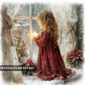 Old fashioned little girl holding shining star   einladung
