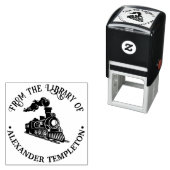 Old Fashioned Locomotive Train Library Book Name Permastempel (Beispiel)