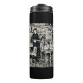 old fashioned photo Travis and pups Mug Thermosbecher (Vorderseite)