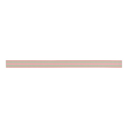 Old Fashioned Retro Christmas Stripe Pattern Pink Ripsband (Vorderseite)