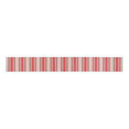 Old Fashioned Retro Christmas Stripe Pattern Pink Ripsband