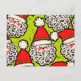 Old Fashioned Santa Wird Postcard Feiertagspostkarte