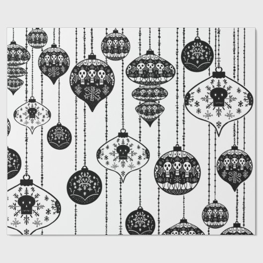 Old Fashioned Skull Wrapping Paper Print Geschenkpapier (Flach)