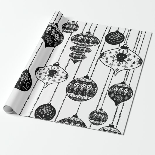 Old Fashioned Skull Wrapping Paper Print Geschenkpapier (Ungerollt)