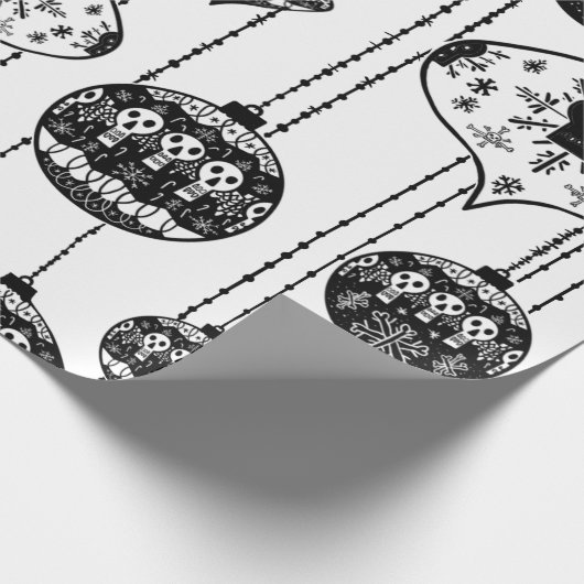 Old Fashioned Skull Wrapping Paper Print Geschenkpapier (Ecke)