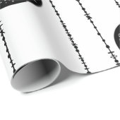 Old Fashioned Skull Wrapping Paper Print Geschenkpapier (Rolleneckpunkt)