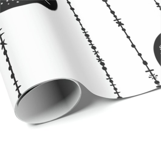 Old Fashioned Skull Wrapping Paper Print Geschenkpapier (Rolleneckpunkt)