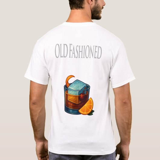 Old Fashioned T-Shirt – Classic Whiskey Cocktail (Rückseite)