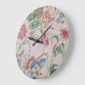 Old-fashioned Wallpaper Pattern Große Wanduhr (Winkel)