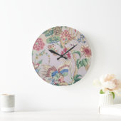 Old-fashioned Wallpaper Pattern Große Wanduhr (Zuhause)