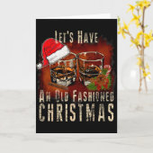 Old Fashioned Whiskey Christmas - Bourbon Tail Dri Karte (Gelbe Blume)