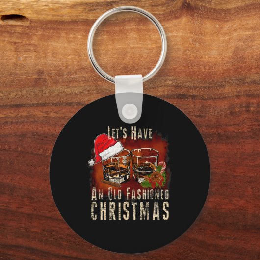 Old Fashioned Whiskey Christmas - Bourbon Tail Dri Schlüsselanhänger (Vorderseite)