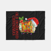 Old Fashioned Whiskey Christmas Funny Bourbon Tail Fleecedecke (Vorderseite (Horizontal))