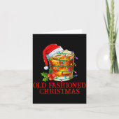 Old Fashioned Whiskey Christmas Funny Bourbon Tail Karte (Vorderseite)