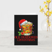 Old Fashioned Whiskey Christmas Funny Bourbon Tail Karte (Gelbe Blume)