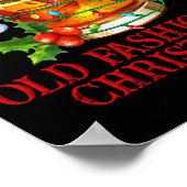 Old Fashioned Whiskey Christmas Funny Bourbon Tail Poster (Ecke)