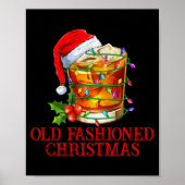 Old Fashioned Whiskey Christmas Funny Bourbon Tail Poster (Vorne)