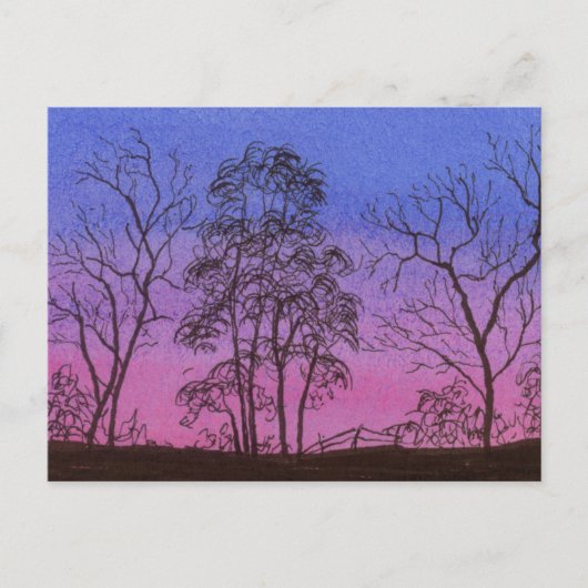 Old Fence Row Postkarte (Vorderseite)