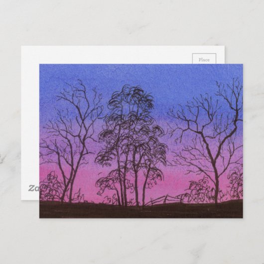 Old Fence Row Postkarte (Vorne/Hinten)