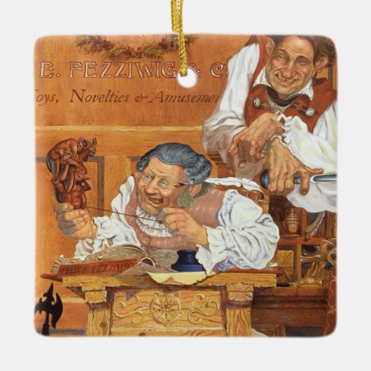 Old Fezziwig Keramikornament (Vorderseite)