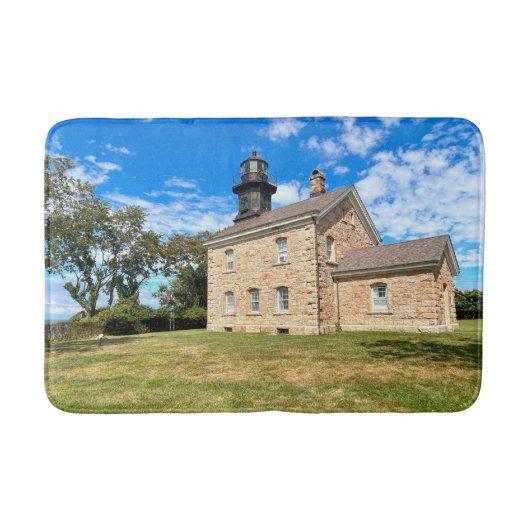 Old Field Point Lighthouse, New York Bath Mat Badematte (Vorderseite)