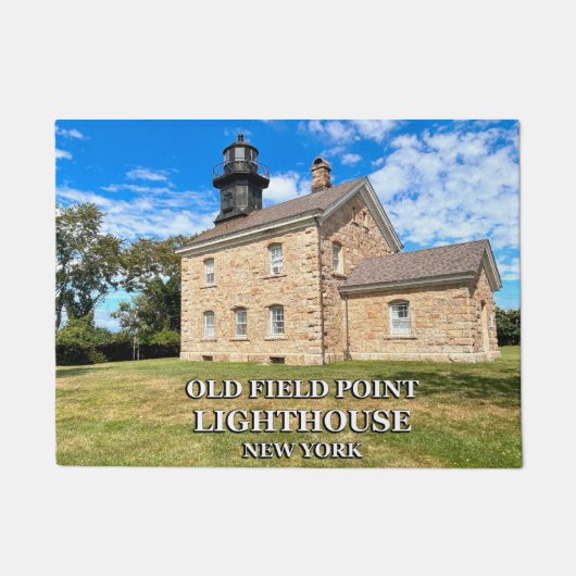 Old Field Point Lighthouse, New York Door Mat Fußmatte (Vorderseite)