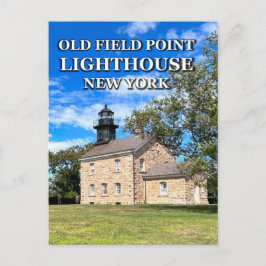 Old Field Point Lighthouse, New York Postcard Postkarte
