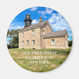 Old Field Point Lighthouse, New York Round Magnet